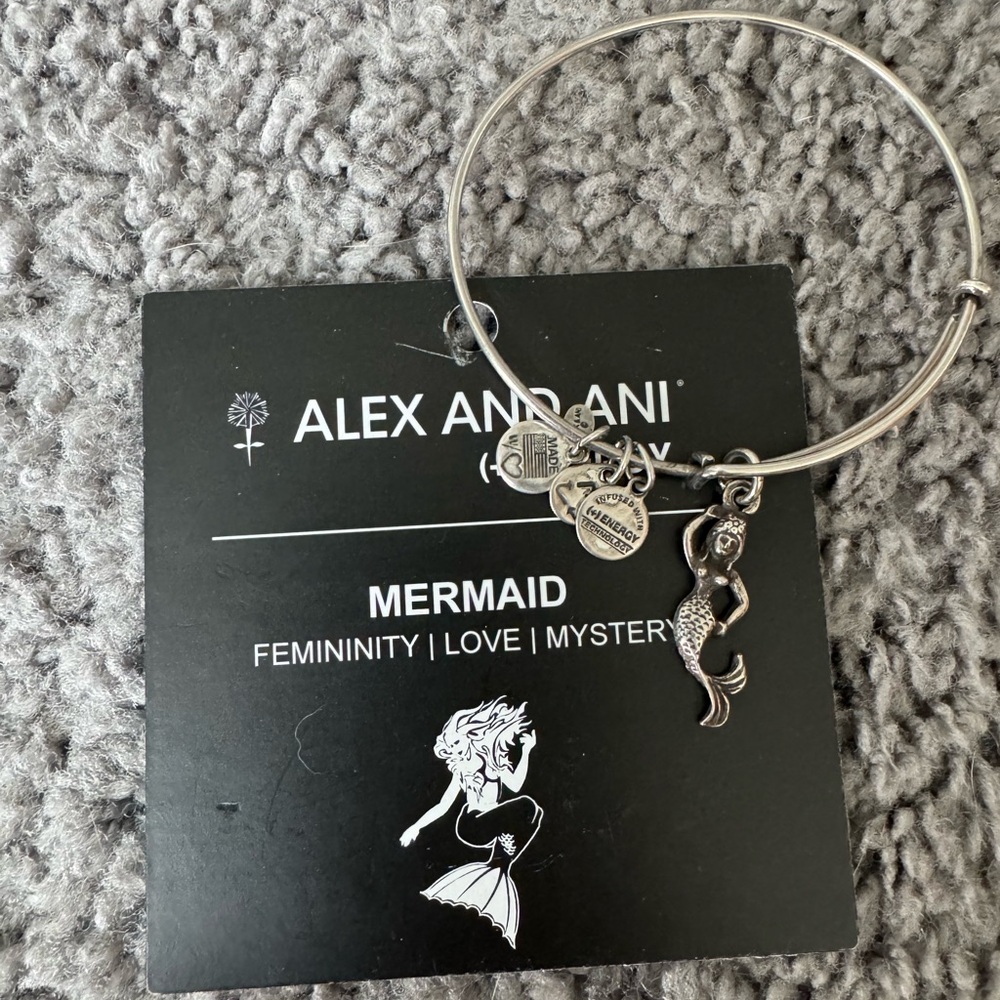 Alex and Ani Silver Mermaid Charm Bracelet